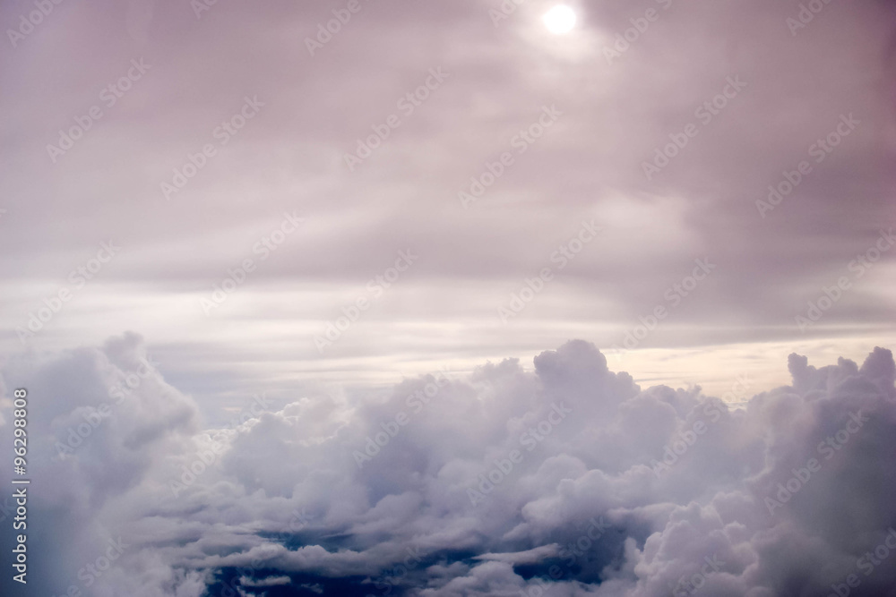 Skyline View above the Clouds from air plane Skyline View above the Clouds from air plane