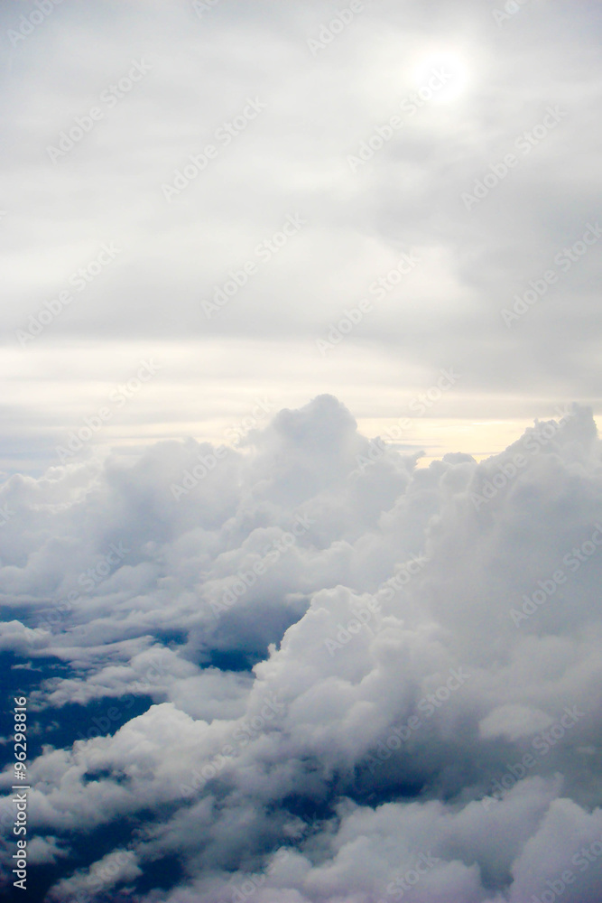 Skyline View above the Clouds from air plane Skyline View above the Clouds from air plane