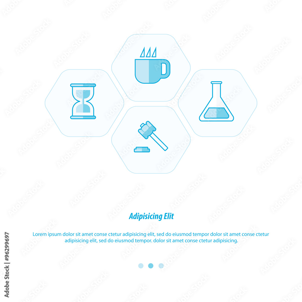 Hexagon Concept design blue color Hexagon Concept design blue color