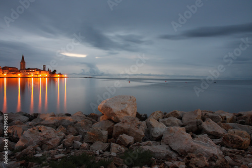 Night view of coastal town of Porec in Croatia © patrikslezak
