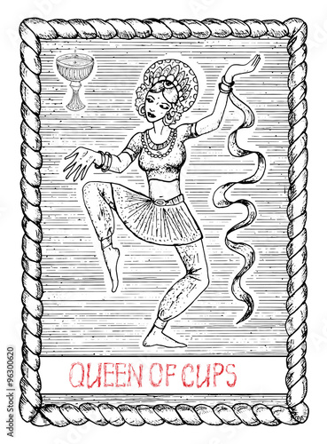 The tarot card.Queen of cups