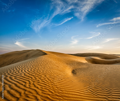 Dunes of Thar Desert  Rajasthan  India