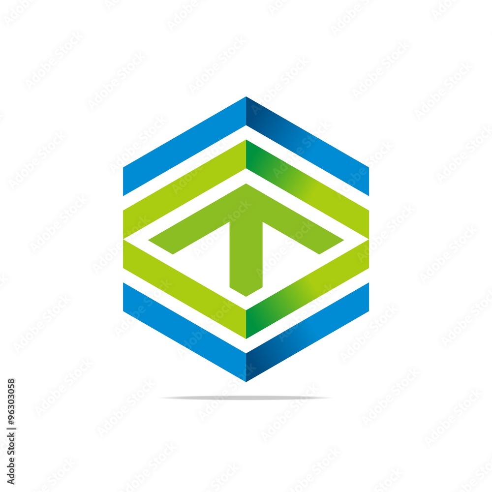 Logo Abstract Arrow Letter Line Hexagon Design Logo Abstract Arrow Letter Line Hexagon Design