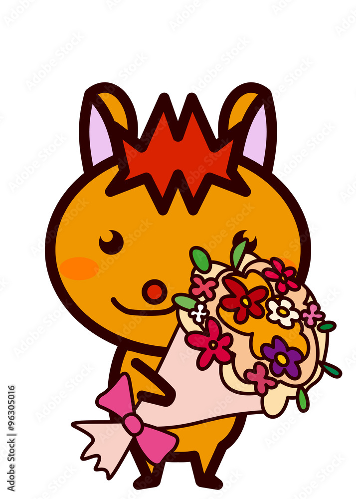 花束と動物シリーズ 花束と動物シリーズ