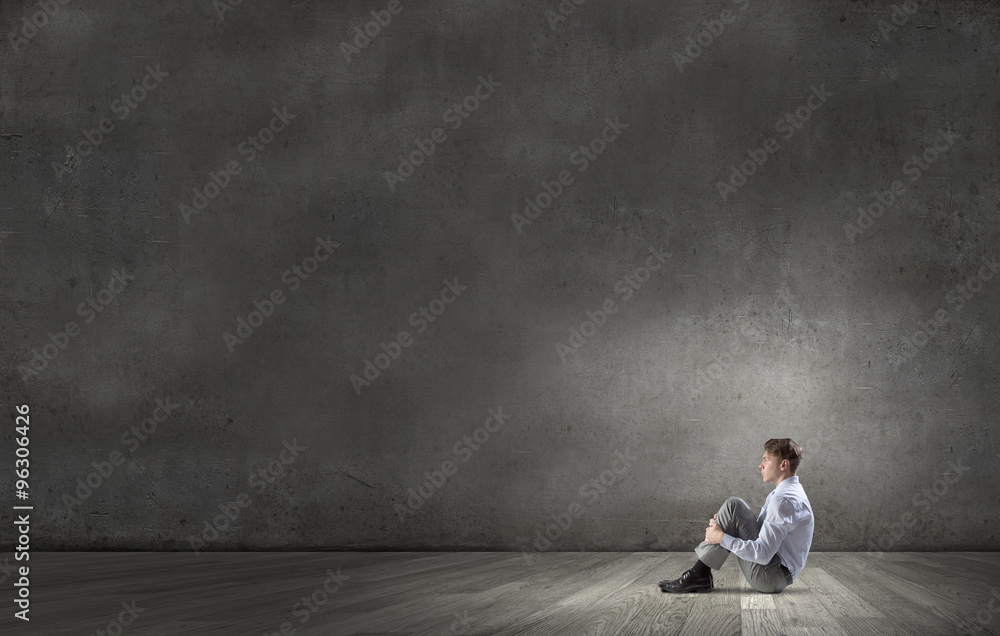 Businessman in isolation