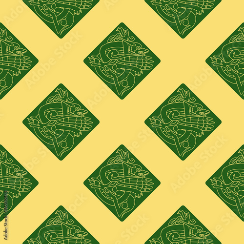 Seamless background with Celtic art and ethnic ornaments for your design