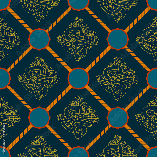 Seamless background with Celtic art and ethnic ornaments for your design