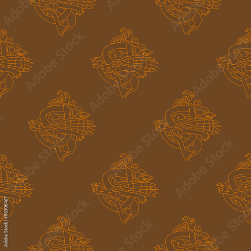 Seamless background with Celtic art and ethnic ornaments for your design
