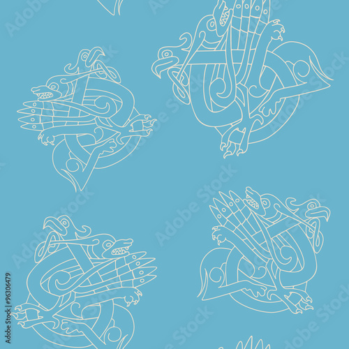 Seamless background with Celtic art and ethnic ornaments for your design