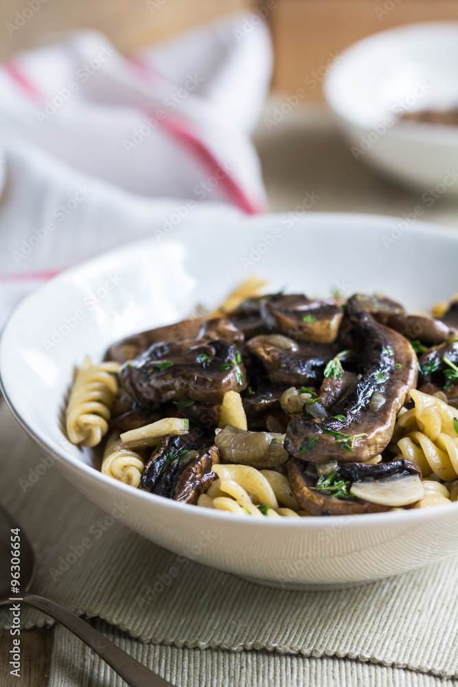 Pasta with mushroom and herb sauce Pasta with mushroom and herb sauce