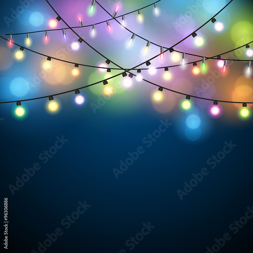 Christmas Lights Background. 