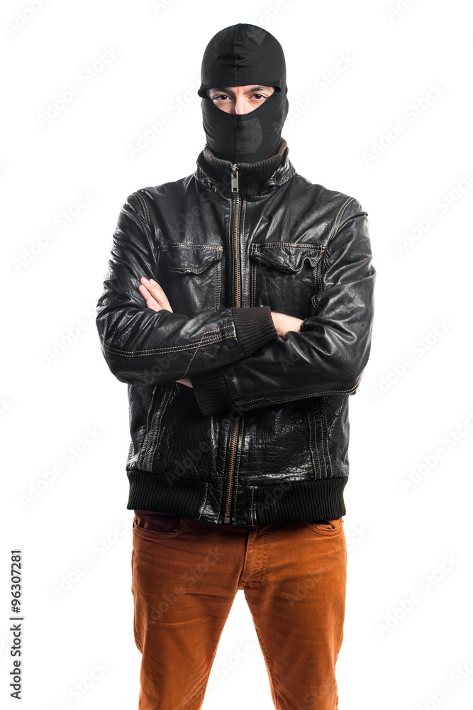 Robber with his arms crossed Robber with his arms crossed