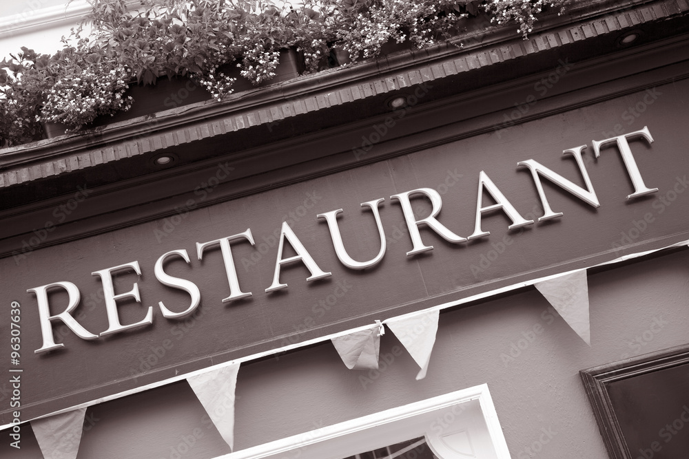 Obraz premium Restaurant Sign