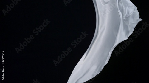 Flowing white cloth shooting with high speed camera, phantom flex.