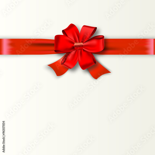Gift Card Design with red Bow 