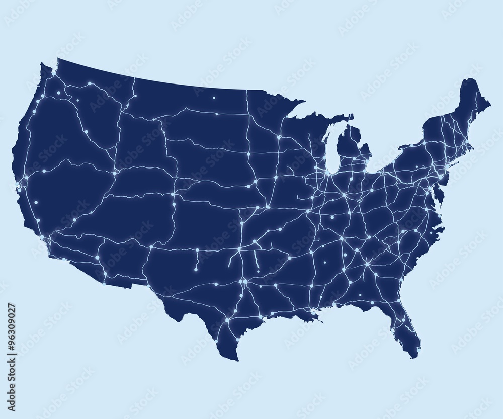 Fototapeta premium Map of Usa
