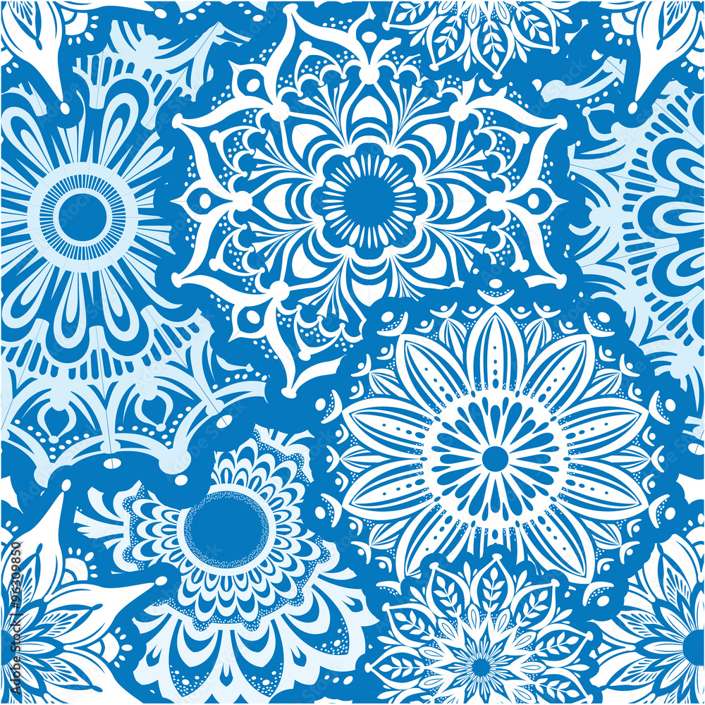 Seamless pattern of white round ornaments Seamless pattern of white round ornaments