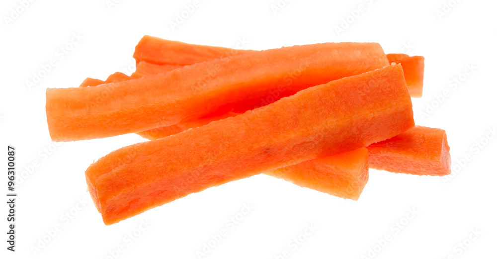 Carrot sticks on a white background Carrot sticks on a white background