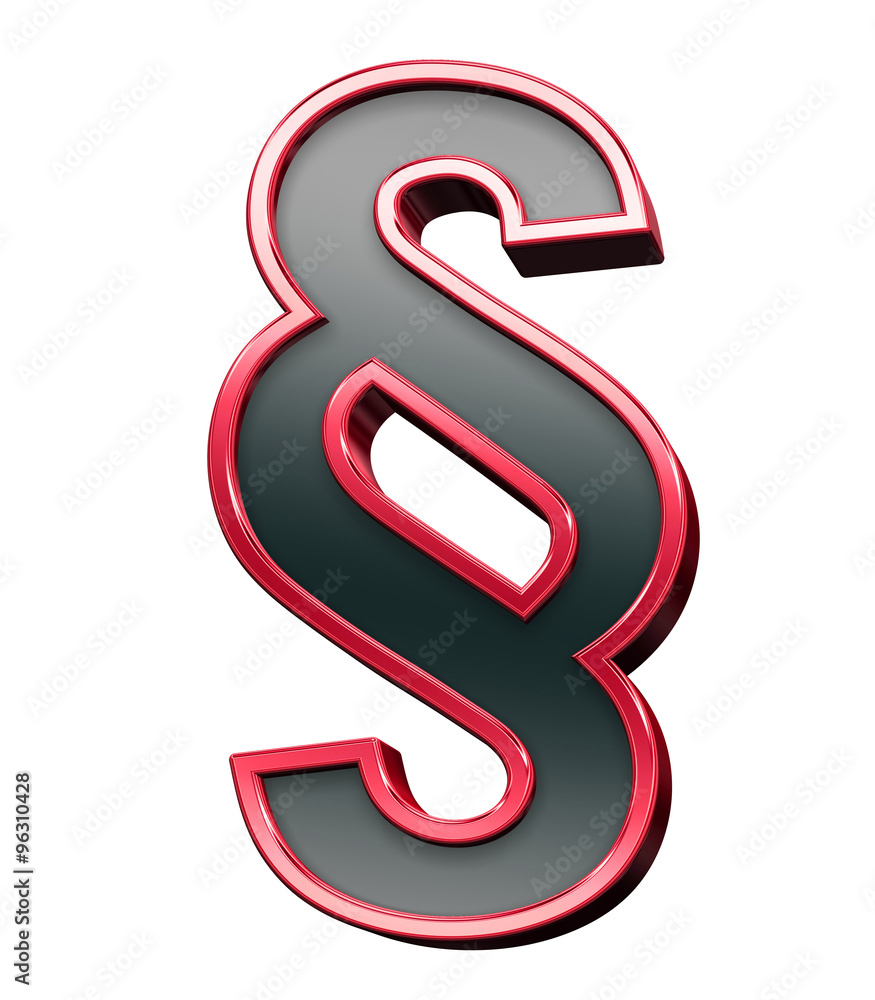 Paragraph sign from black with red shiny frame alphabet set, isolated on white. Computer generated 3D photo rendering. Paragraph sign from black with red shiny frame alphabet set, isolated on white. Computer generated 3D photo rendering.
