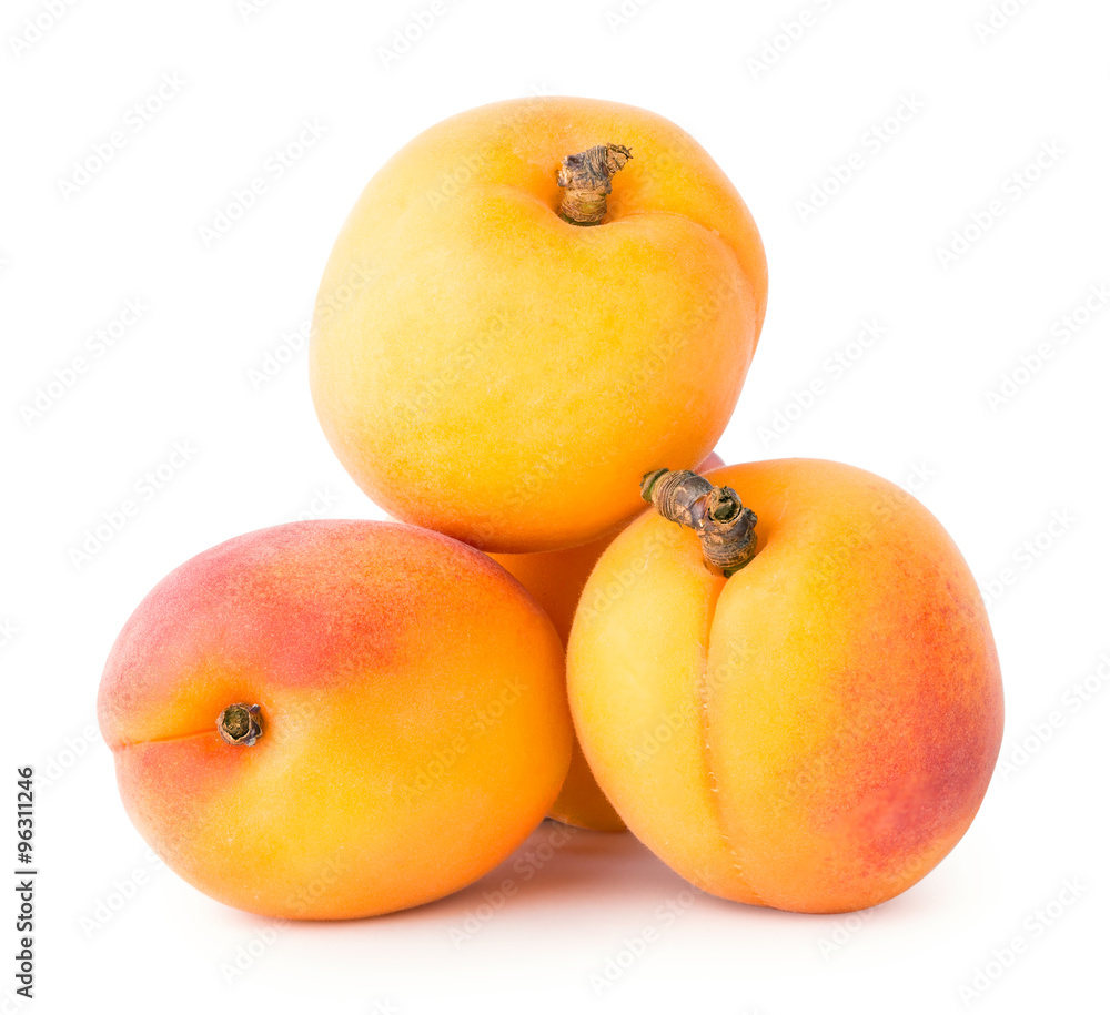 Four ripe apricots Four ripe apricots