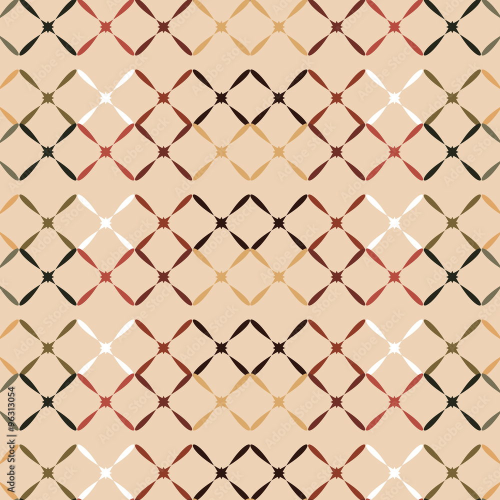 Fototapeta premium Red brown copper mesh seamless pattern