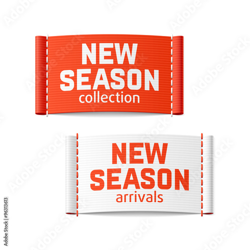New season arrivals and collection labels