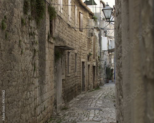Narrow street in Croatia.
