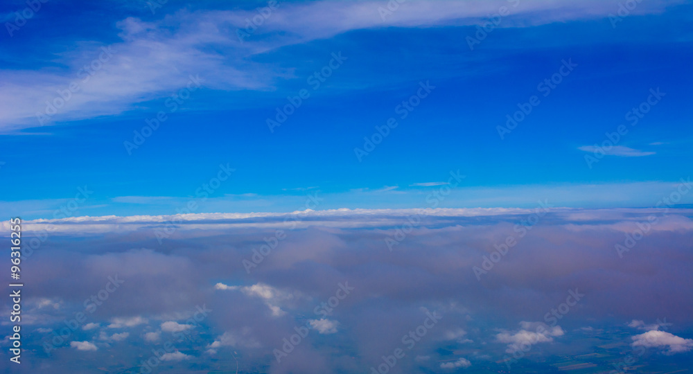 Obraz premium blue sky with cloud closeup