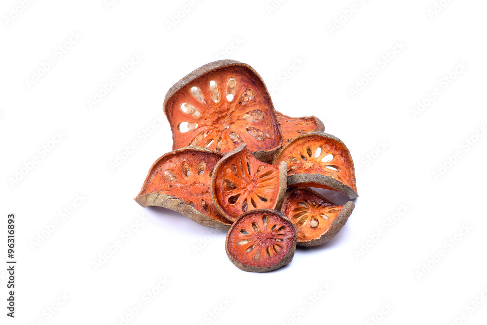 Fototapeta premium Bale Fruit dried tee Bale fruit Isolated on white. Bale fruit is