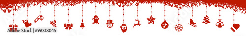 red christmas elements dekoration icons