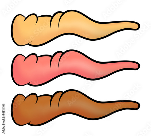 Crooked cartoon nose, carrot nose for witch or snowman icon, symbol, design. Winter vector illustration isolated on white background.