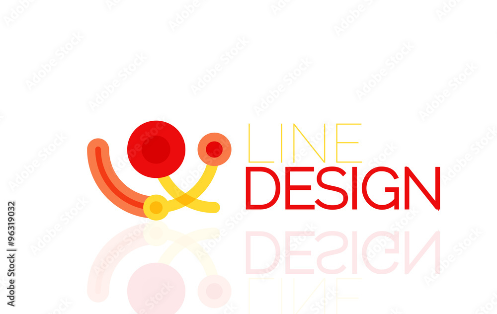 Vector swirl and circles outline minimal abstract geometric logo Vector swirl and circles outline minimal abstract geometric logo