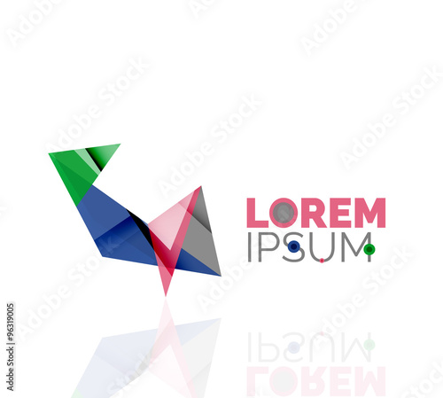 Logo, abstract geometric business icon