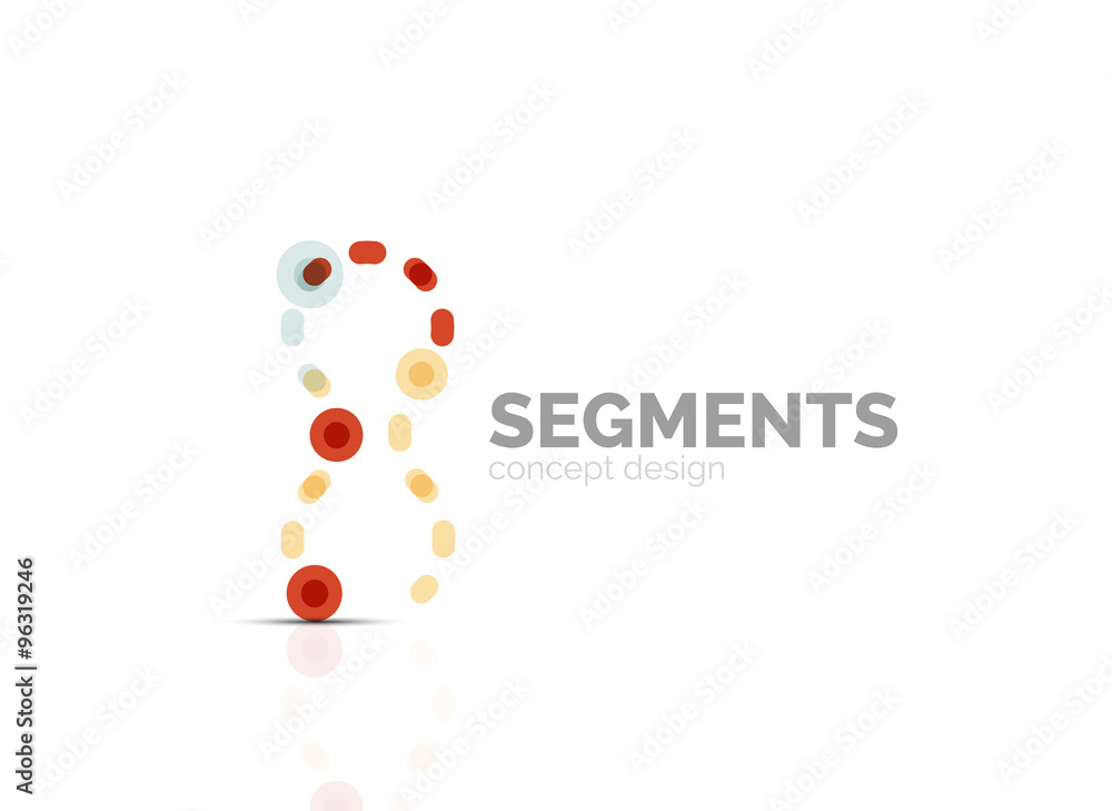 Vector outline minimal abstract geometric logo