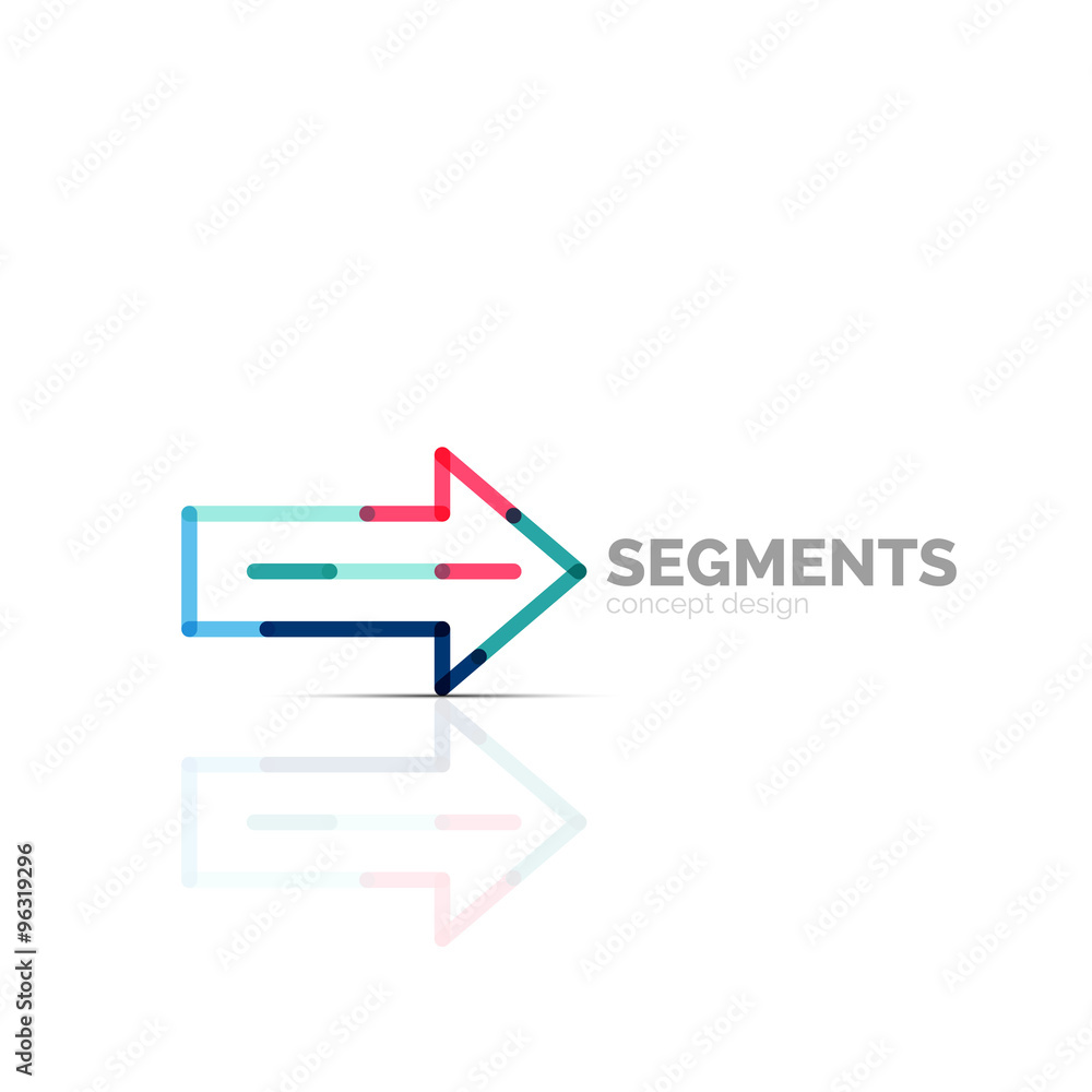 Arrow icon vector logo. Company branding element Arrow icon vector logo. Company branding element