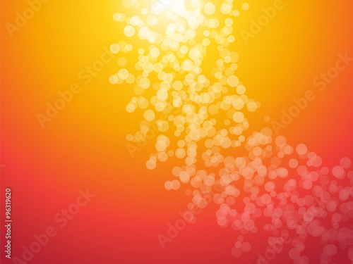 orange background with bright dots