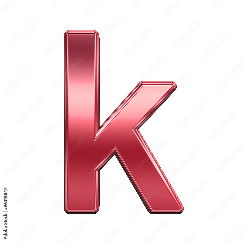 One lower case letter from shiny red alphabet set, isolated on white. Computer generated 3D photo rendering. One lower case letter from shiny red alphabet set, isolated on white. Computer generated 3D photo rendering.