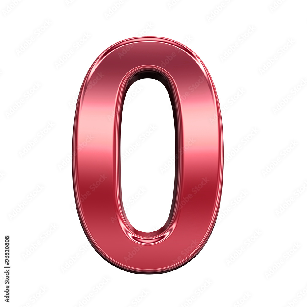 One digit from shiny red alphabet set, isolated on white. Computer generated 3D photo rendering. One digit from shiny red alphabet set, isolated on white. Computer generated 3D photo rendering.