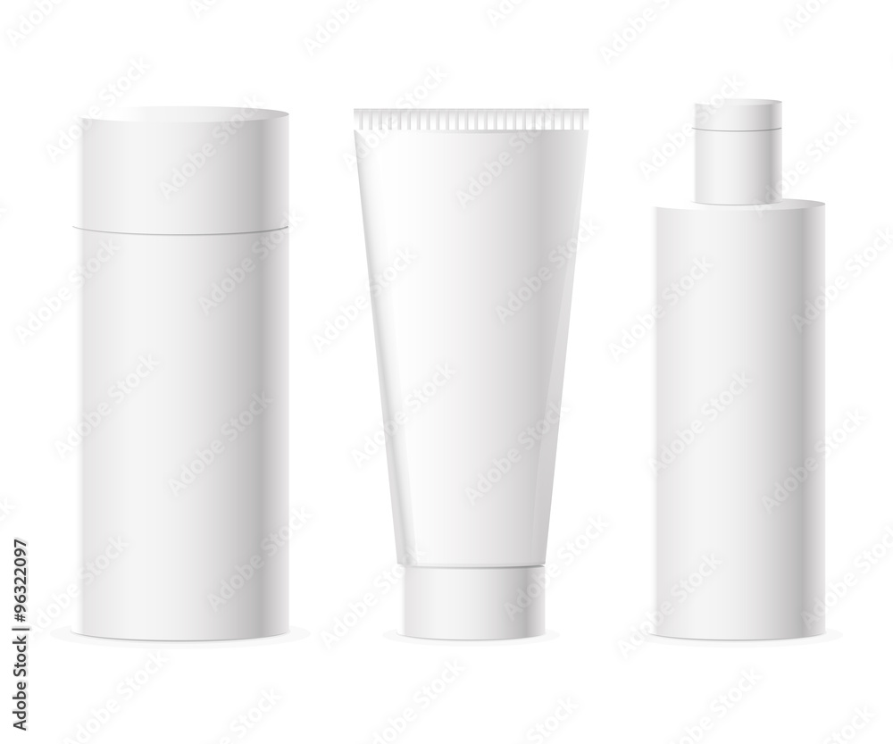Vector set of cosmetics packages Vector set of cosmetics packages
