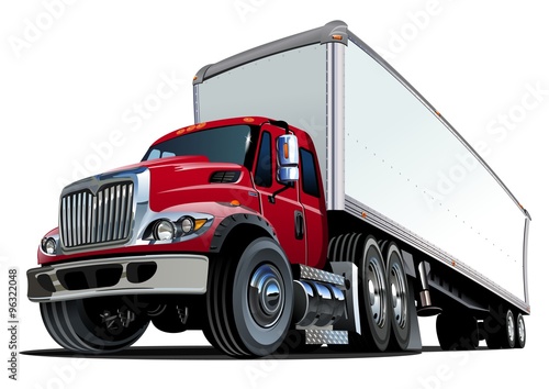 Cartoon semi truck