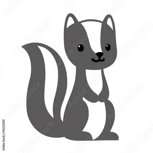 Cute cartoon skunk