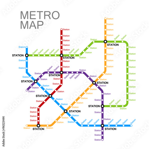metro or subway map design