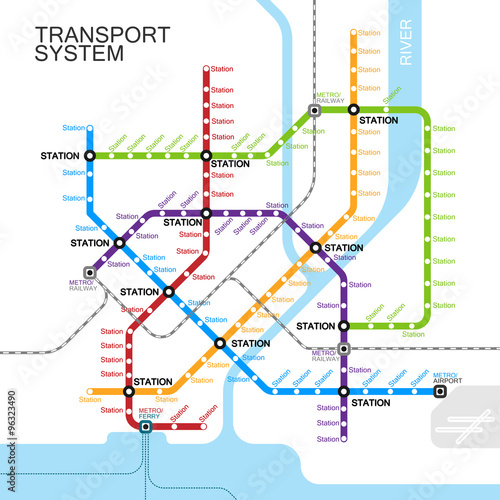 metro or subway map design