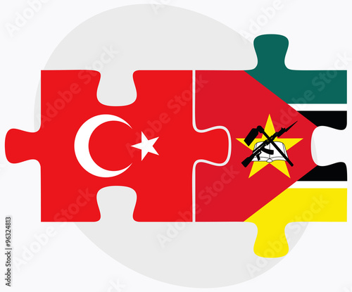 Turkey and Mozambique Flags