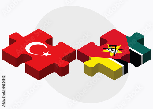 Turkey and Mozambique Flags