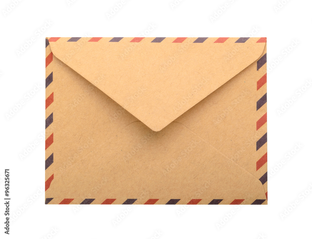 Brown Envelope isolated. close up Brown Envelope isolated. close up