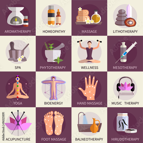 Alternative Medicine Icons Set