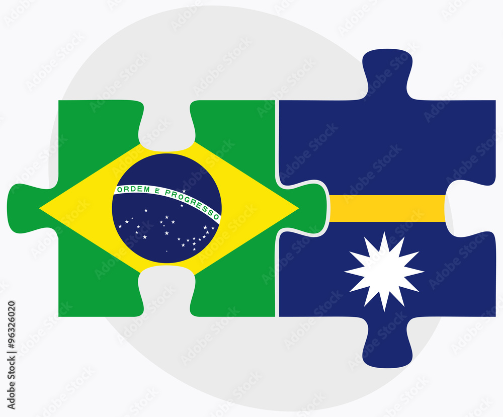 Brazil and Nauru Flags