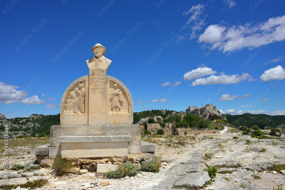 Les Baux, monument of Charloun dou Paradou. Sculptor Botinelly, 1930 Les Baux, monument of Charloun dou Paradou. Sculptor Botinelly, 1930