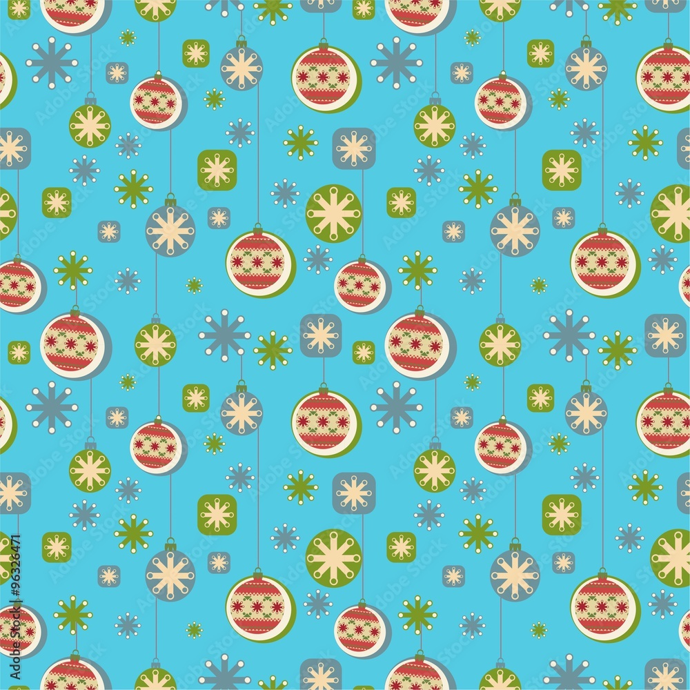 pattern with Christmas balls. Vector Illustration pattern with Christmas balls. Vector Illustration